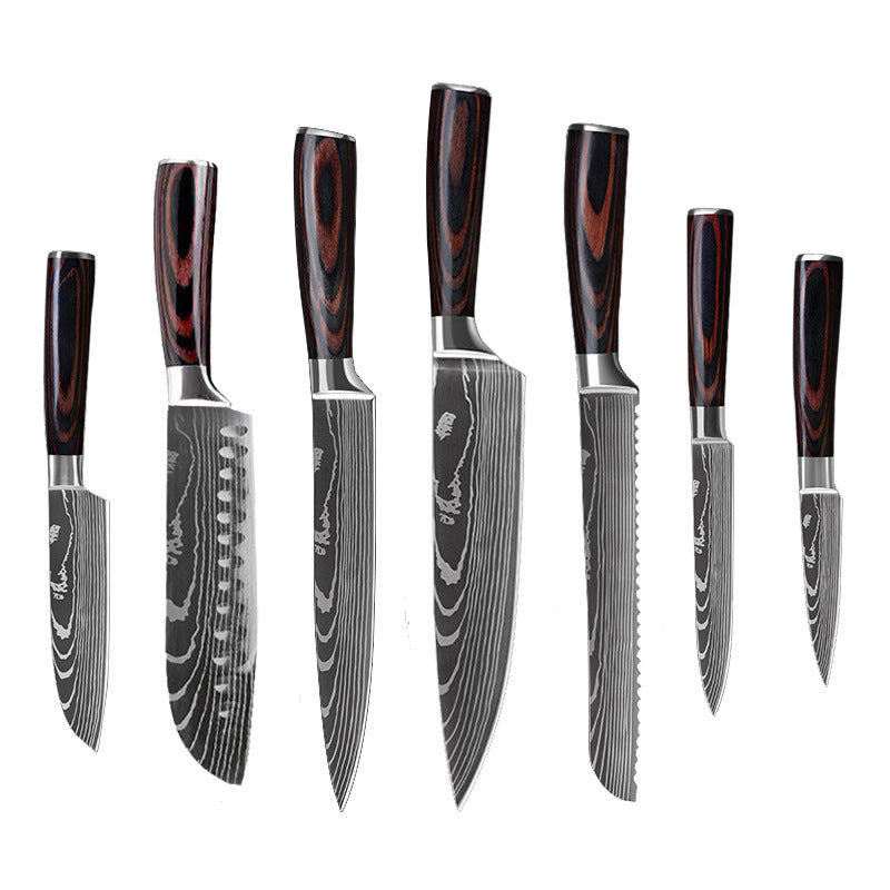 Premium Chef Knife Set – 6, 8, 10-Piece Stainless Steel Kitchen Knives with Ergonomic Resin Handles – Precision Cutting Tools for Cooking Enthusiasts