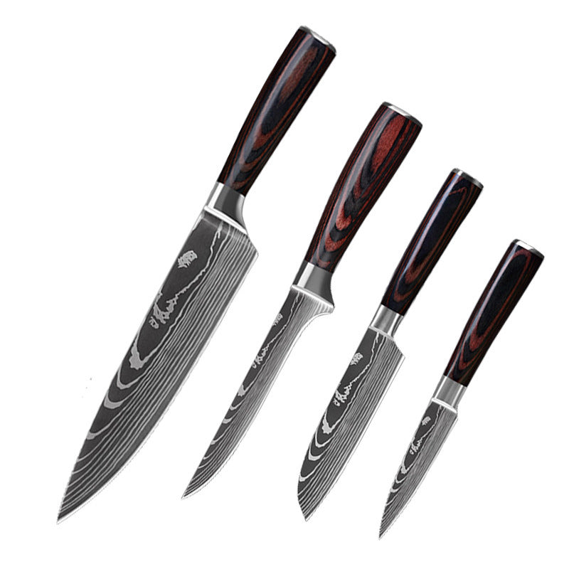 Premium Chef Knife Set – 6, 8, 10-Piece Stainless Steel Kitchen Knives with Ergonomic Resin Handles – Precision Cutting Tools for Cooking Enthusiasts