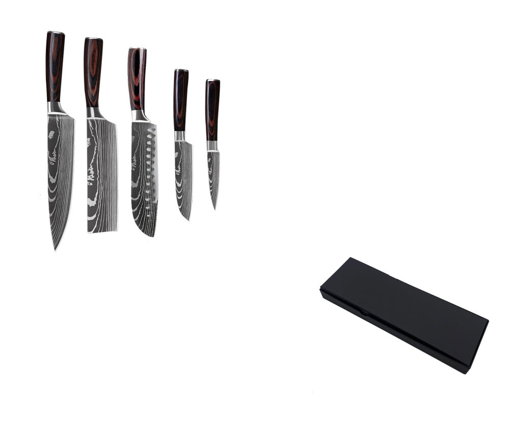 Premium Chef Knife Set – 6, 8, 10-Piece Stainless Steel Kitchen Knives with Ergonomic Resin Handles – Precision Cutting Tools for Cooking Enthusiasts